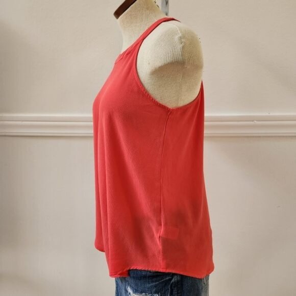 Blue Pepper Women's Sleeveless High Neck Pleated Cami Top size Medium - Picture 7 of 11